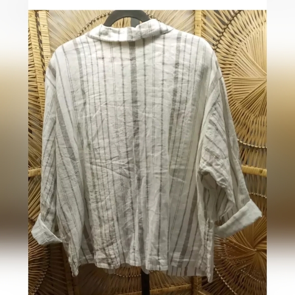 Johnny Was Zona Stripe Linen Jacket Large - Picture 3 of 12